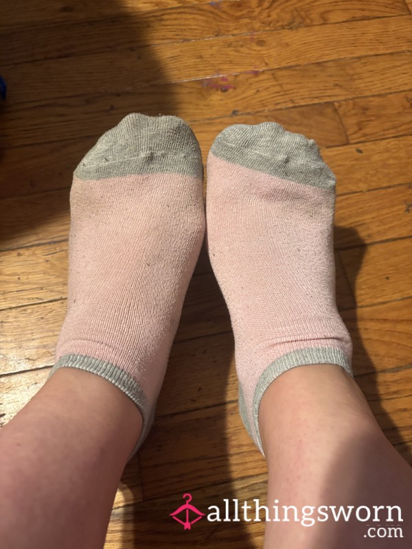 Pink & Gray Socks