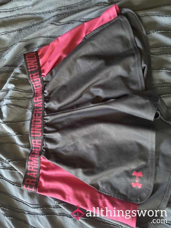 Pink Gray Under Armour Shorts