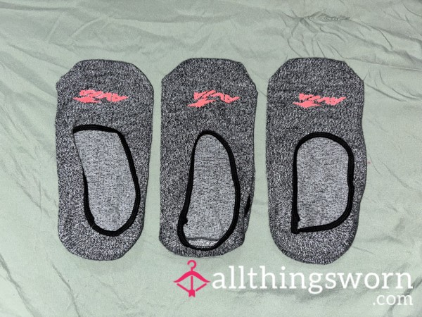 Pink & Grey Avia No Show Socks 🍓