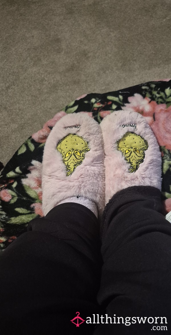 Pink Grinch Slippers