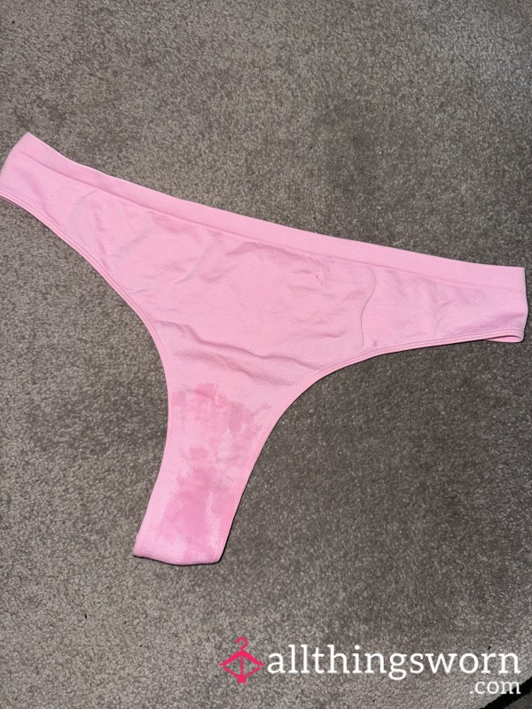 Pink Gym Thong 💦