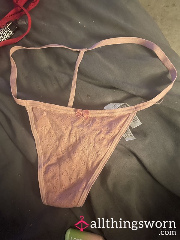 Pink Heart Detail G-string🩷