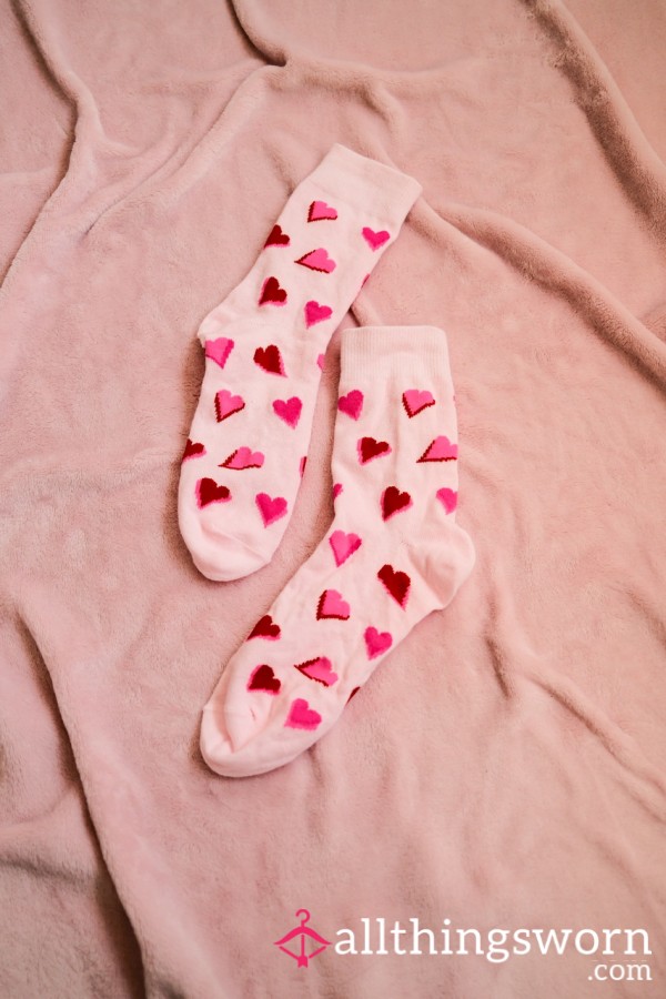 Pink Heart Socks - 48hr Wear ❤️
