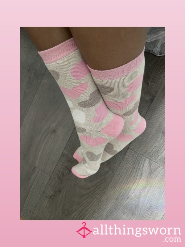 Pink Heart Socks
