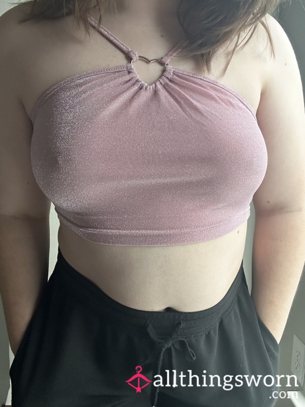 Pink Heart Sparkle Top