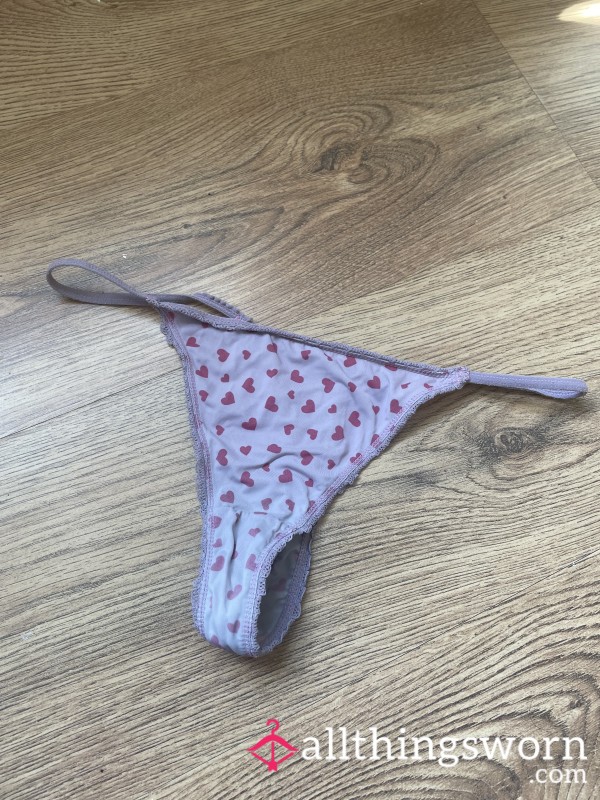 Pink Heart Thong
