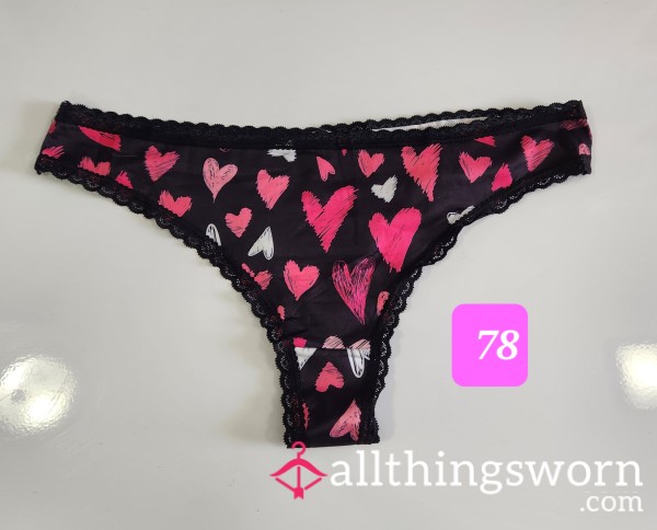 Pink Heart Thong