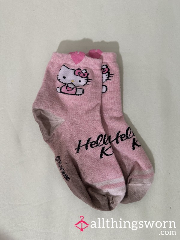 💖SOLD💖 2 Week Worn Pink HK Socks | Ready To Ship (PREMADE)