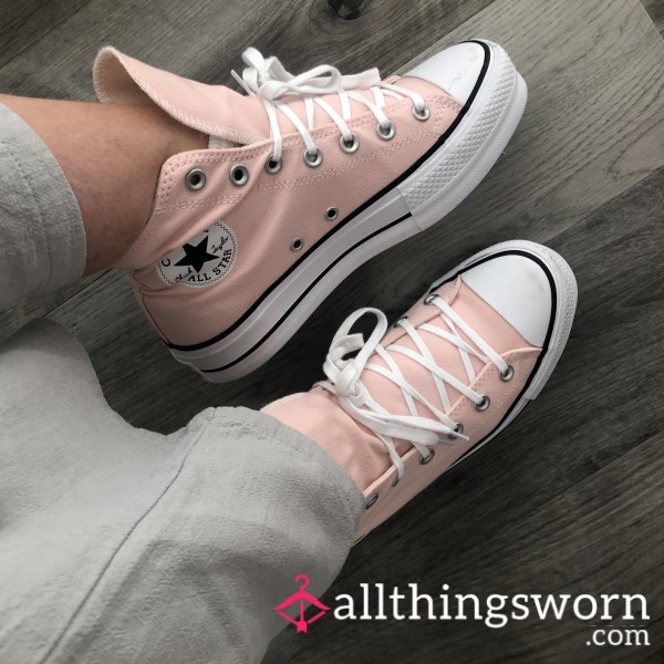 Pink High Top Platform Converse 😜