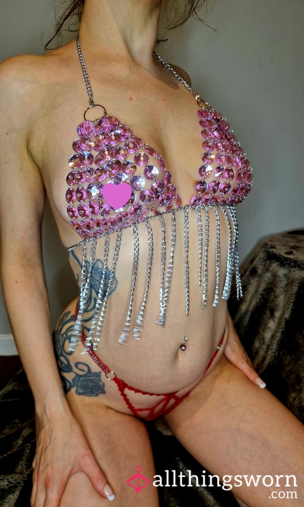 💗💗 Pink Jewelled Bra 💗💗