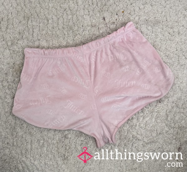 Pink Juicy Shorts🍑 - Worn 3 Nights Without Panties💦