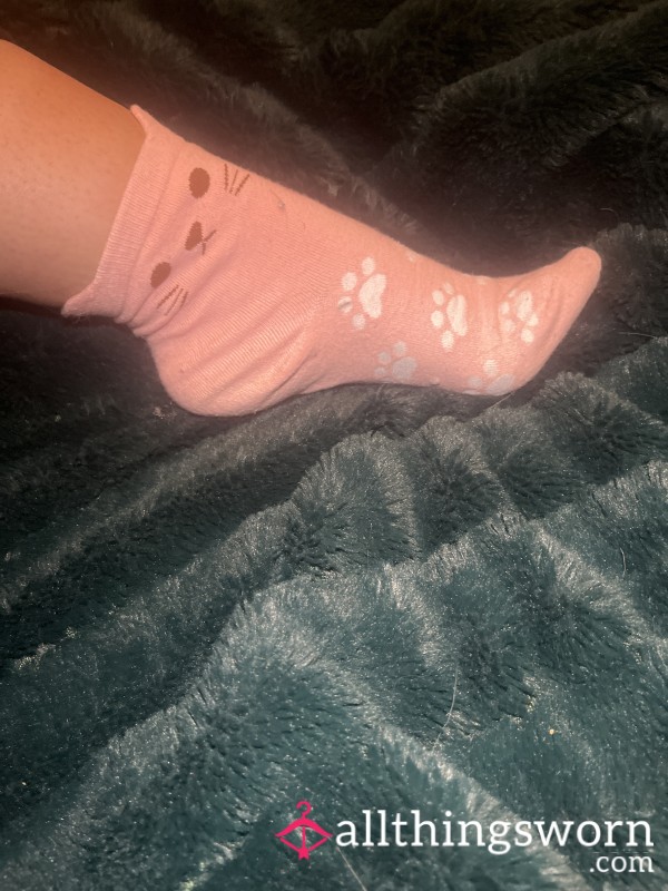 Pink Kitty Socks