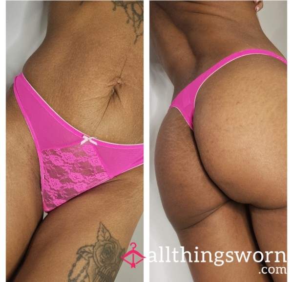 Pink Lace Ann Sunmers Thong