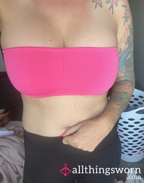 Pink Lace Bandeau Bra
