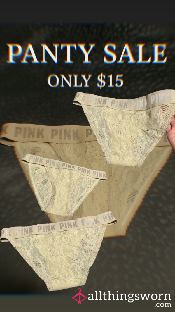 PINK Lace Bikini Style Panty