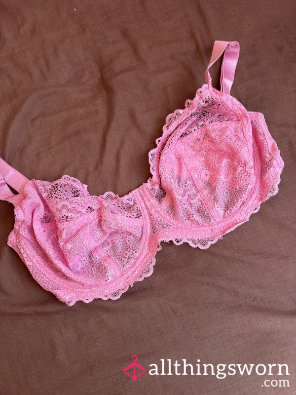 Pink Lace Bra 💕