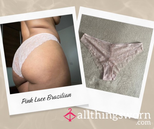 Pink Lace Brazilian - 24hrs Wear