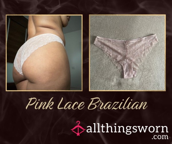 Pink Lace Brazilian - 24hrs Wear