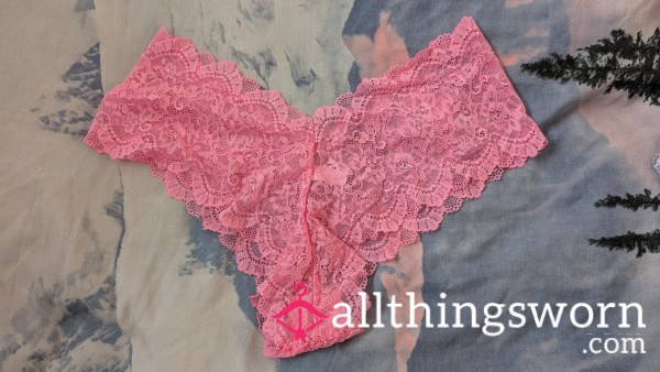 Pink Lace Brazilian Panties