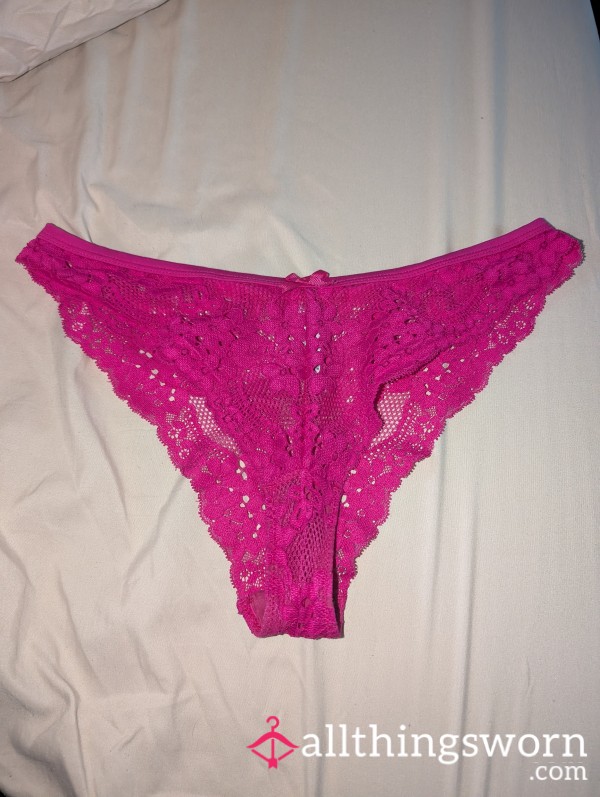 Pink Lace Brazilian Panties