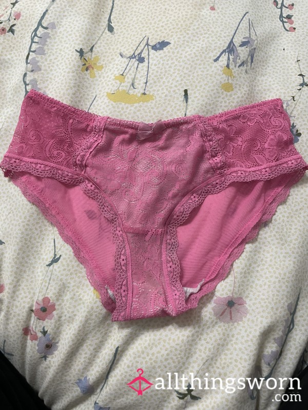 Pink Lace Cheeky Panties 🩷