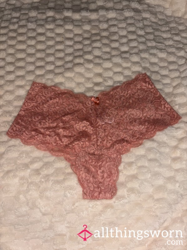 Pink Lace Cheeky Panties