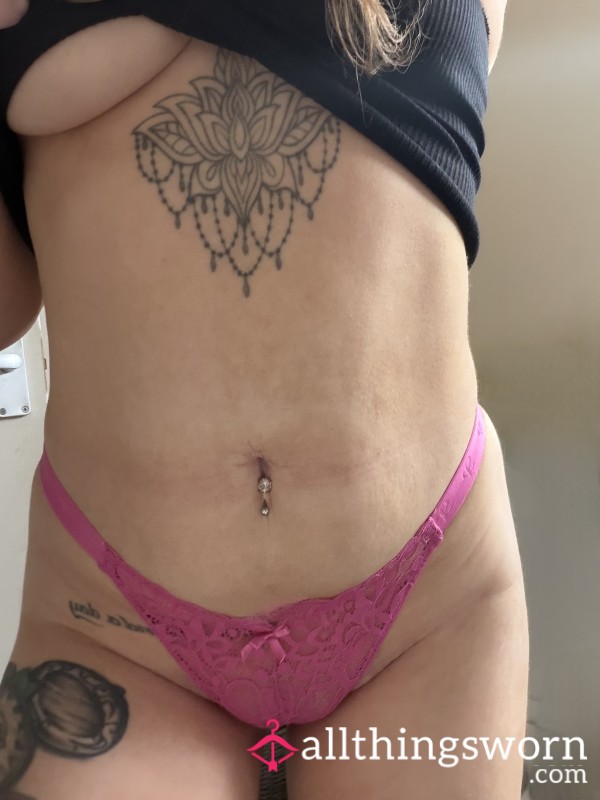 Pink Lace G-String