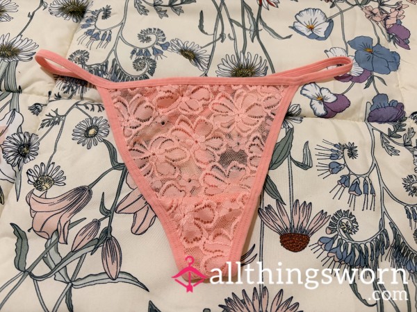 Pink Lace G-String