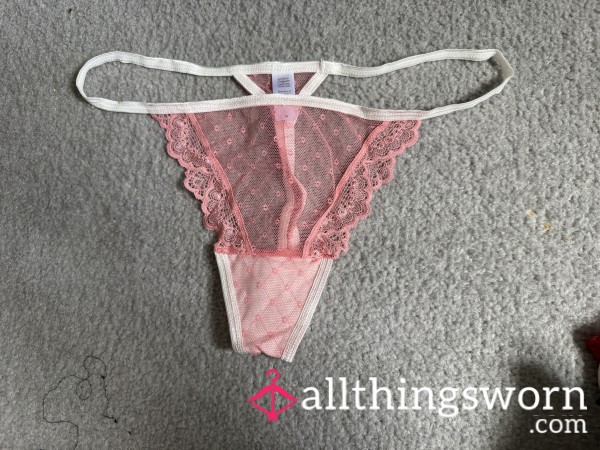Pink Lace Gstring