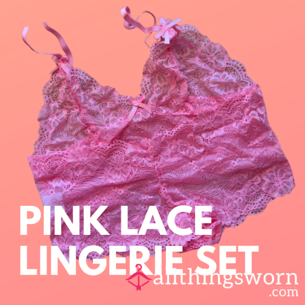 Pink Lace Lingerie Set - Perfect For Sissies