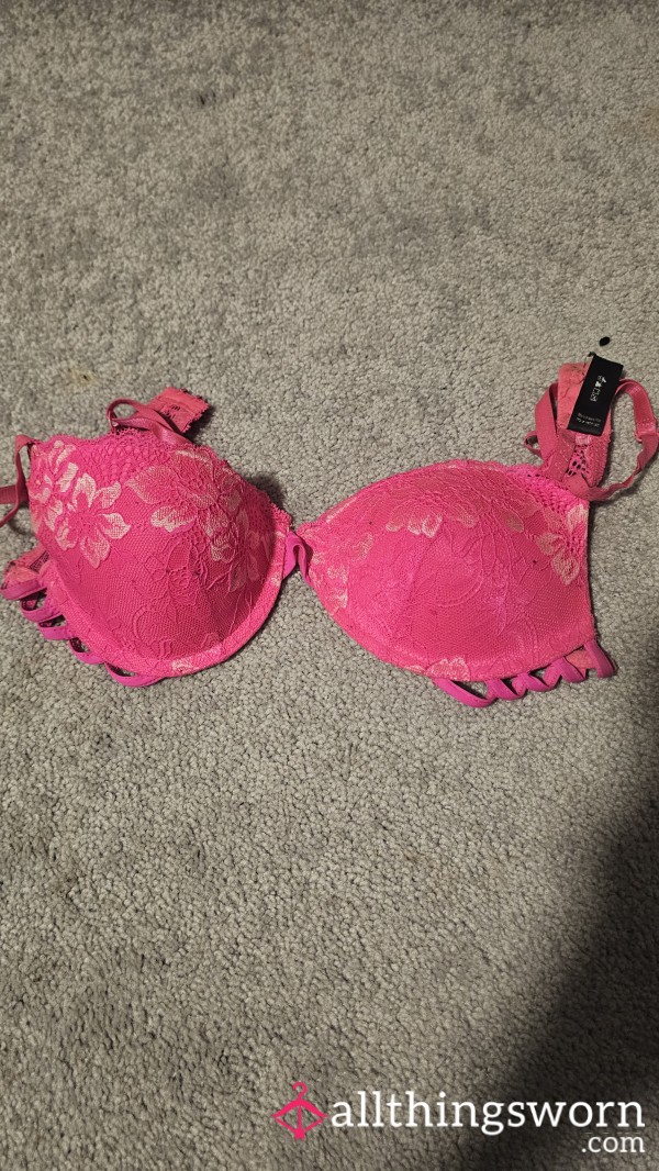 Pink Lace Padded Bra