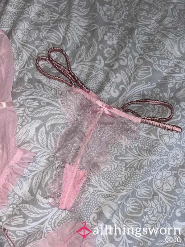 Pink Lace Panties Size 8 - Used