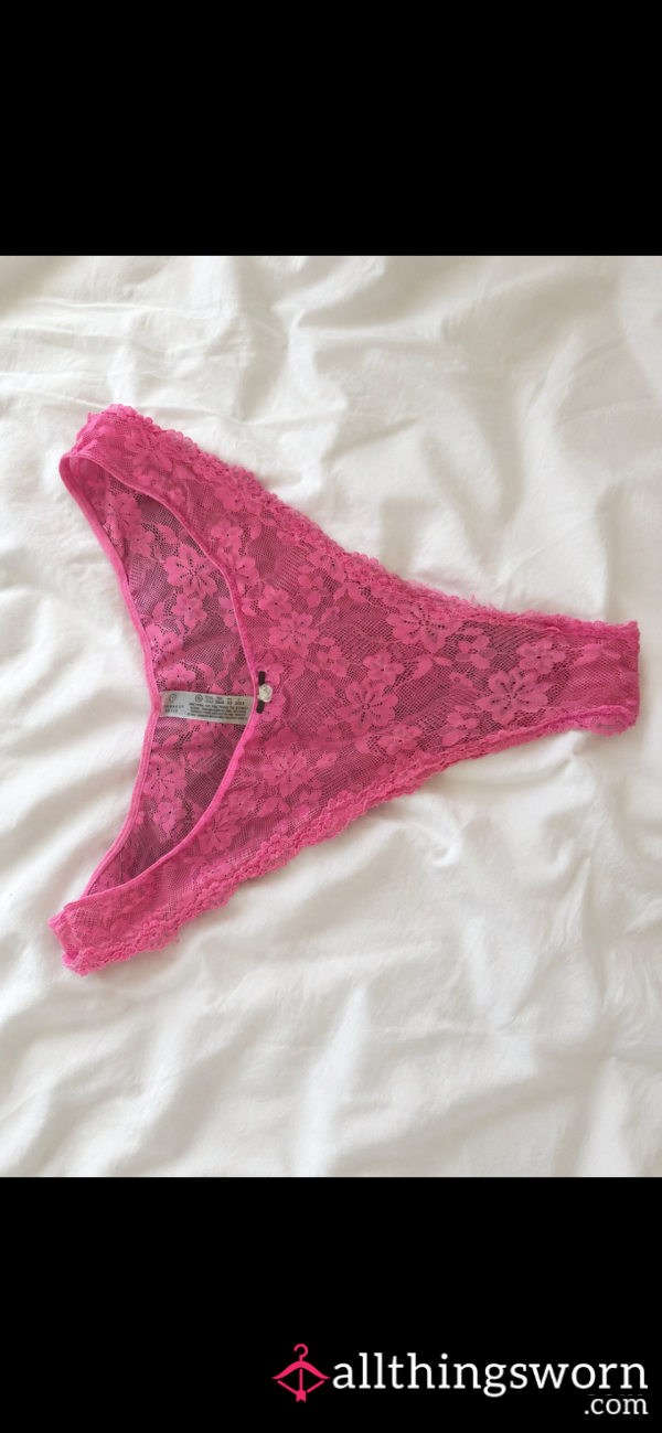 Pink Lace Panties Worn For 24hours In A Heatwave Packed And Waiting For You 😩🥵