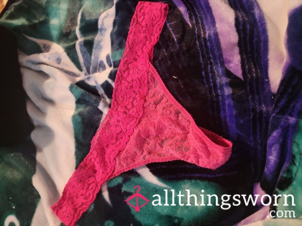 Pink Lace Thong
