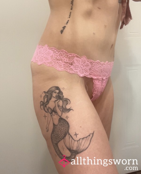 Pink Lace Thong
