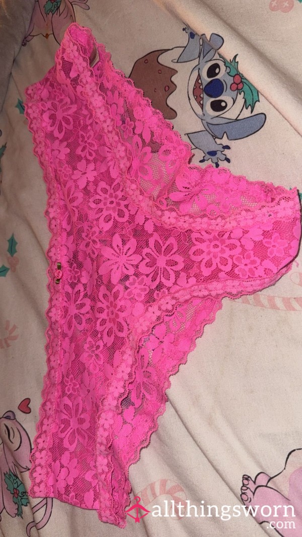 Pink Lace Thong