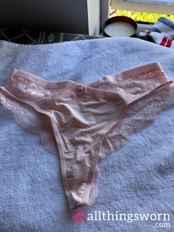 Pink Lace Thong