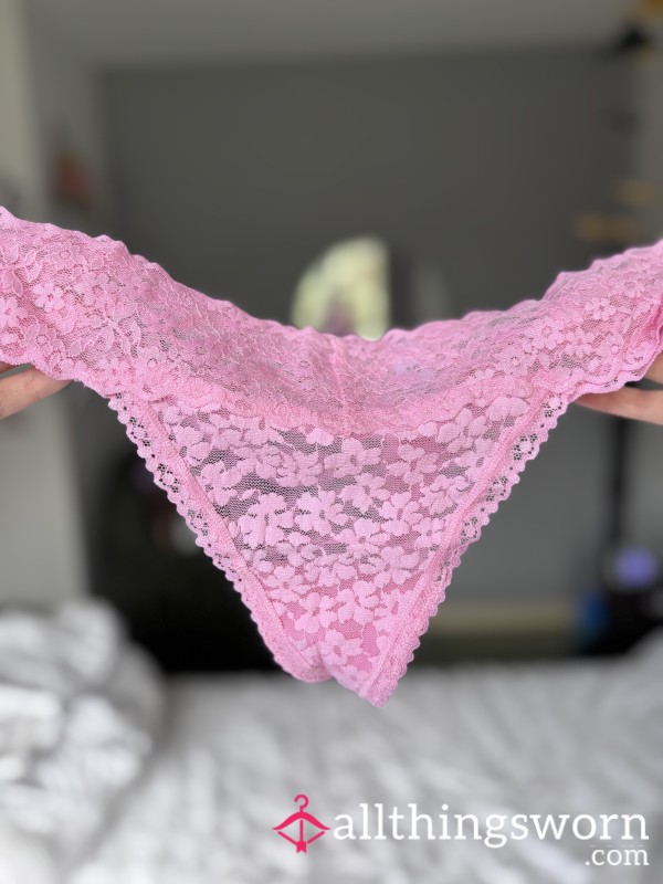 Pink Lace Thong