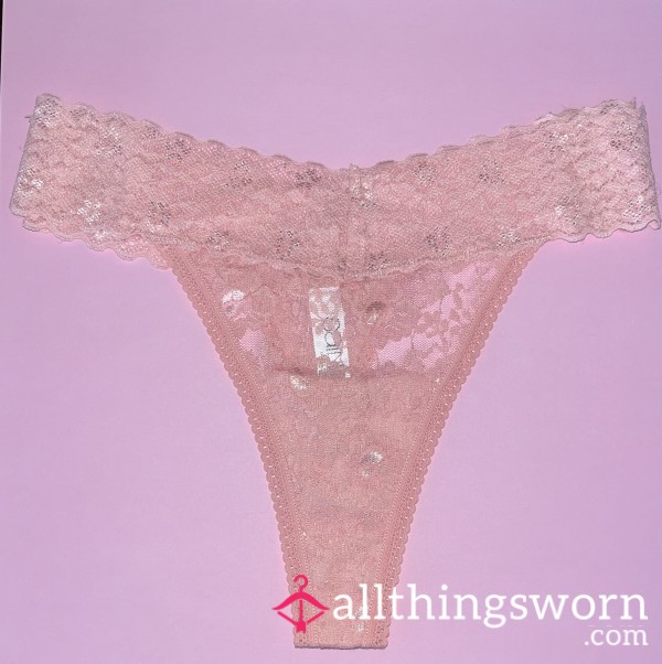 Pink Lace Thong