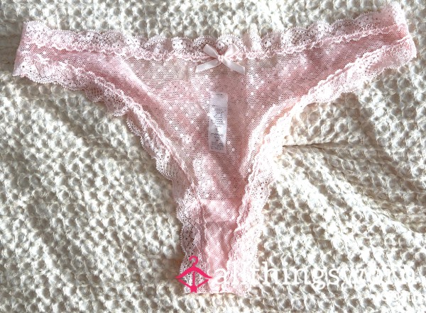 Pink Lace Thong