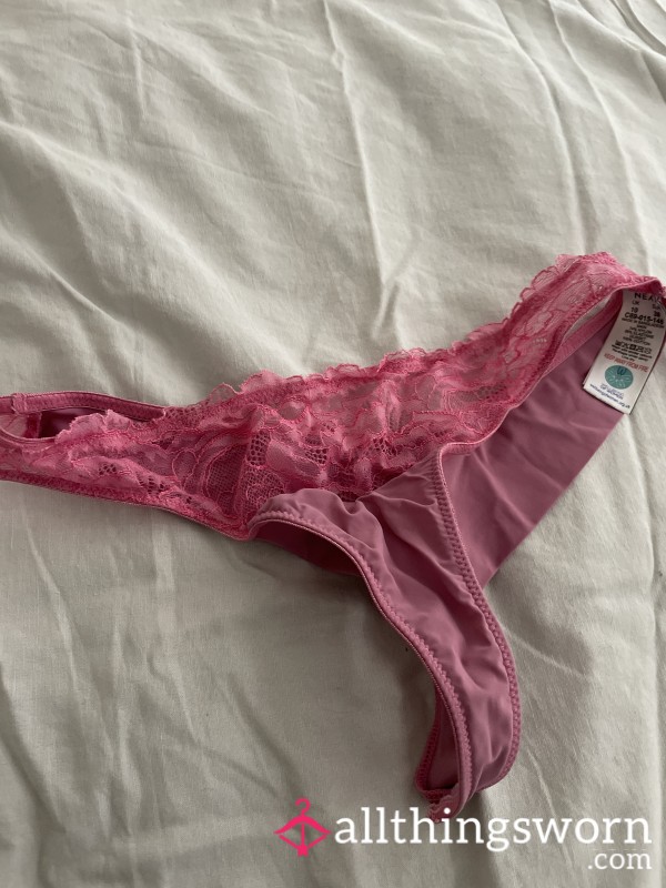 Pink Lace Thong