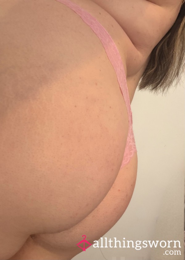 Pink Lace Thong