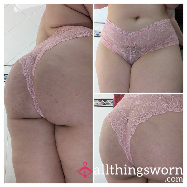 Pink Lace Thong
