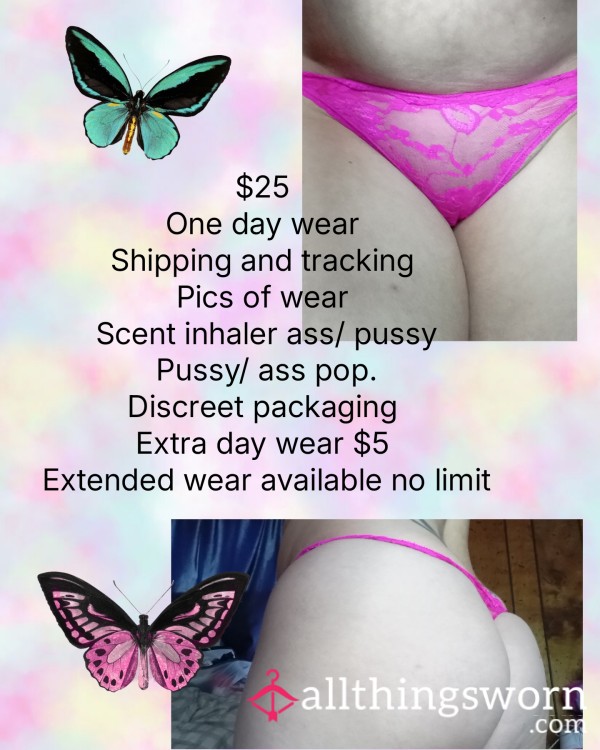 Pink Lace Thong