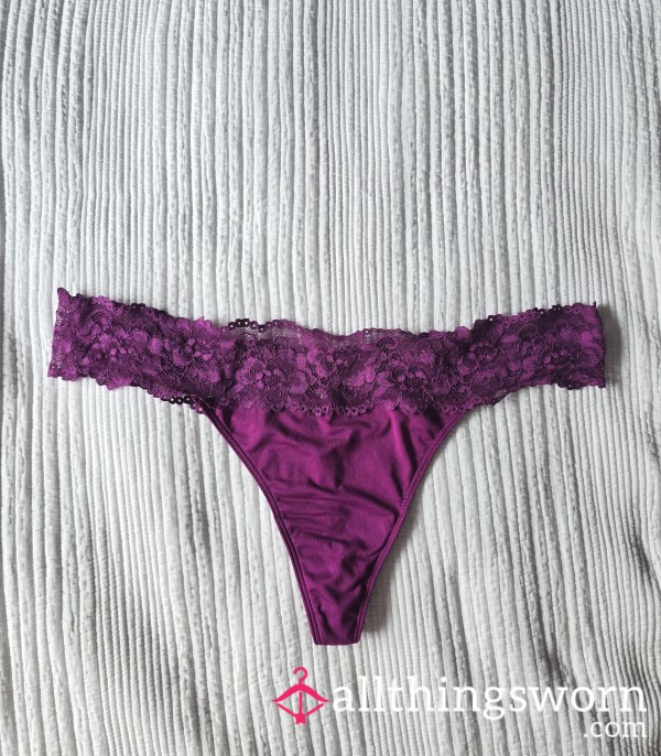 Pink Lace Thong