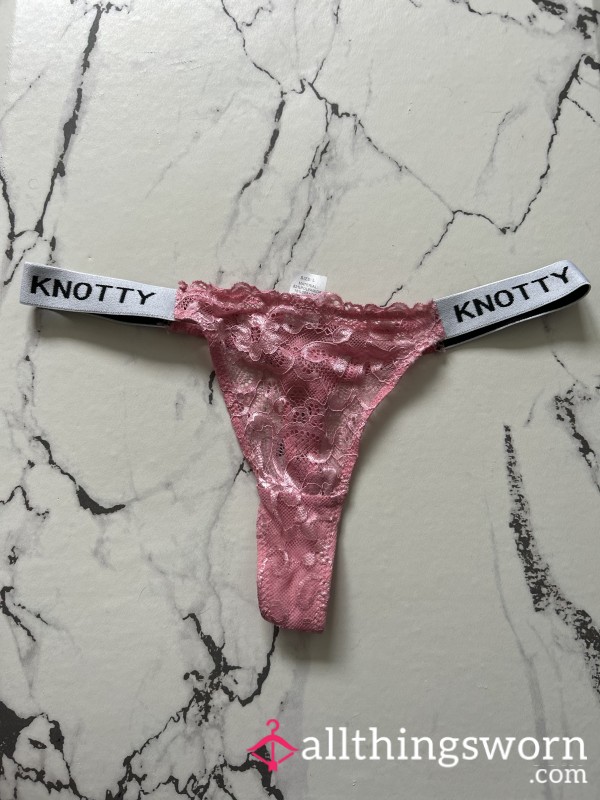 Pink Lace Thong