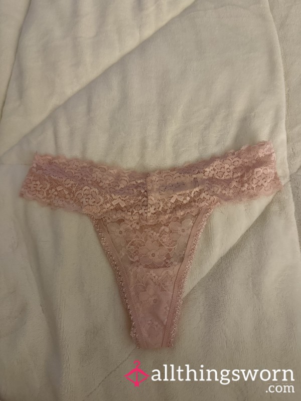 Pink Lace Thong