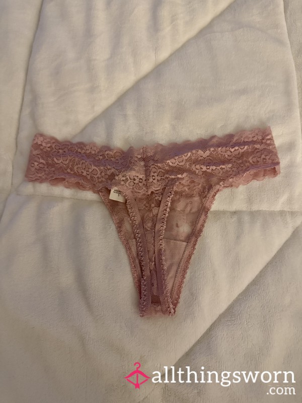 Pink Lace Thong
