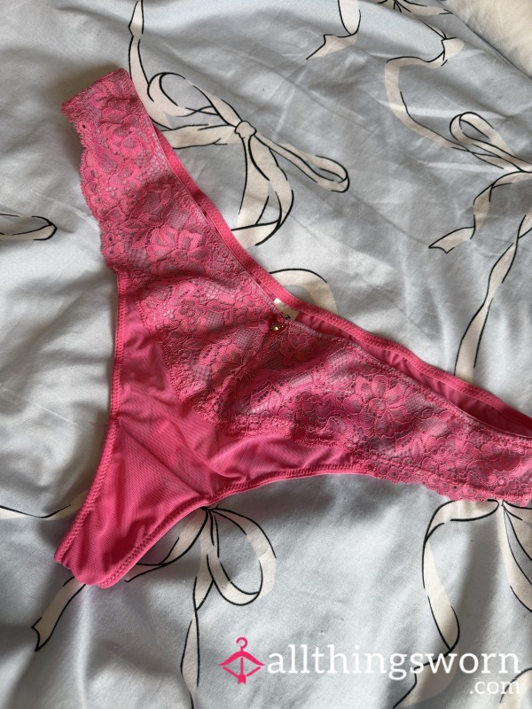 Pink Lace Thongs