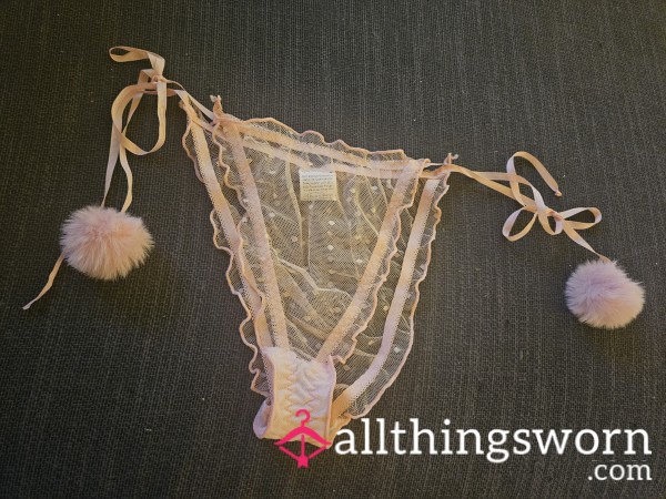 Pink Lace Tie Panties Xtra Large